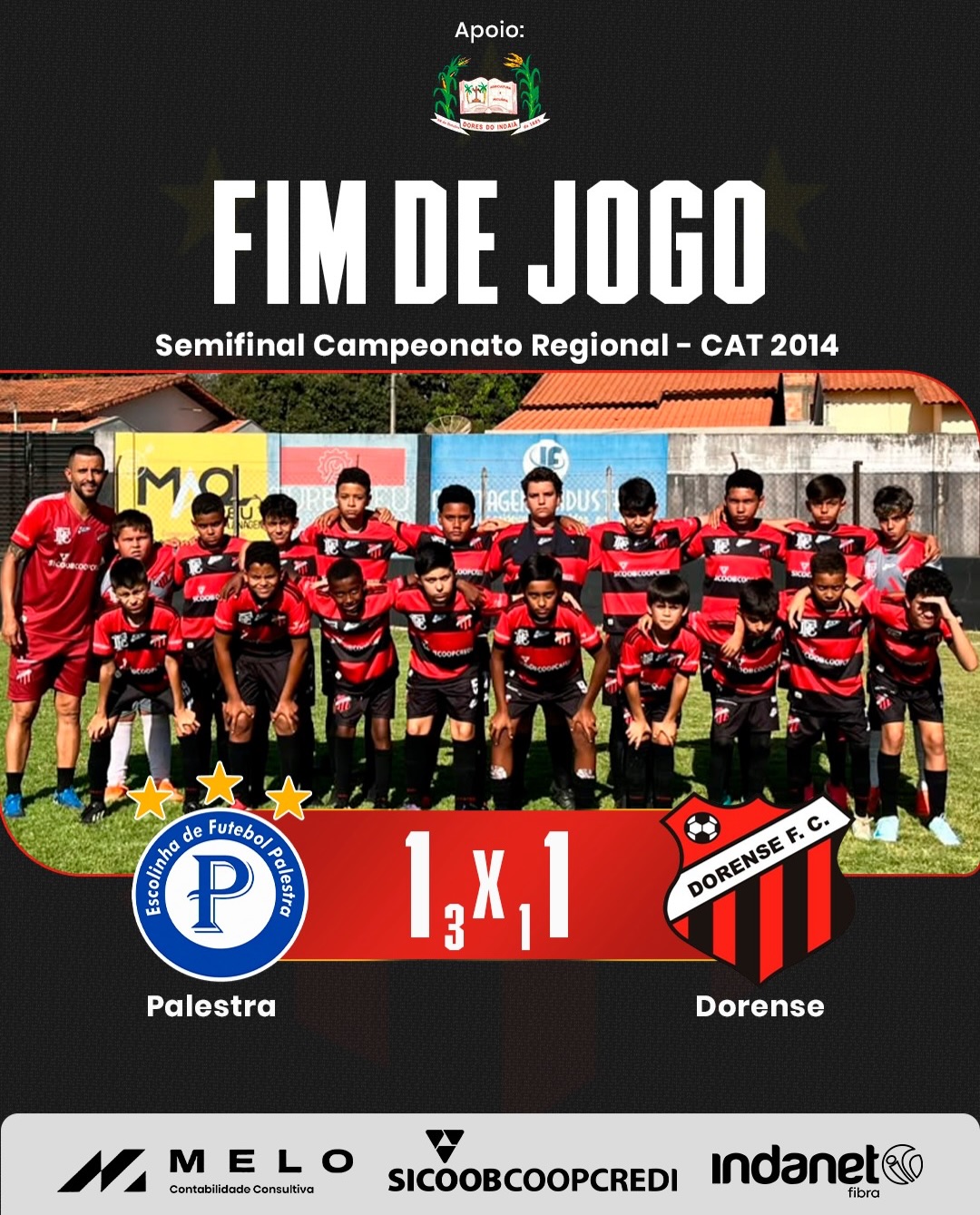 Semi-Final Regional de Luz - contra Palestra (Lagoa da Prata) - categoria 2014 — foto 1