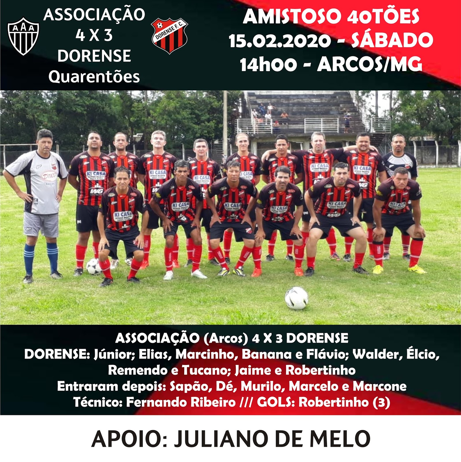 Veteranos - Amistoso contra Associação de Arcos