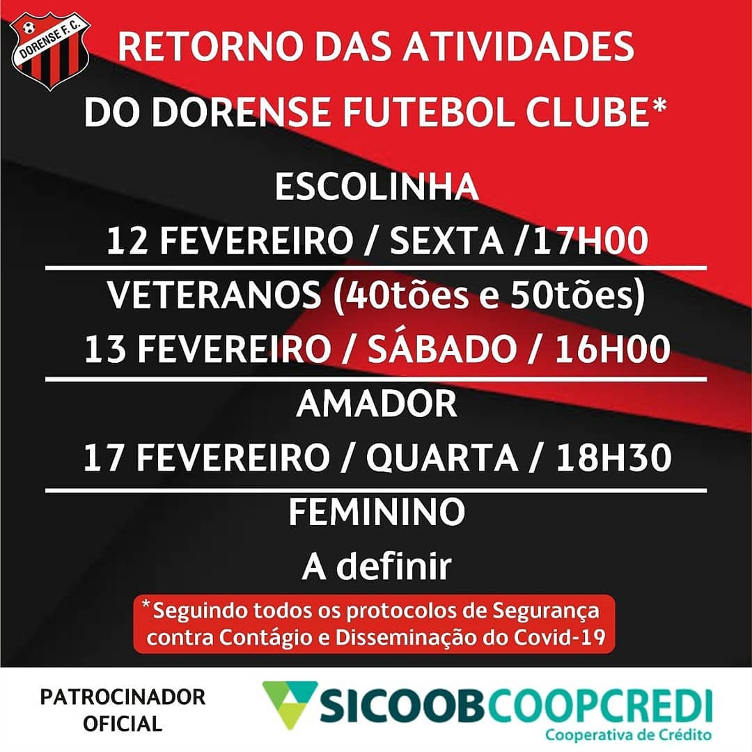 RETORNO DAS ATIVIDADES DO DORENSE FUTEBOL CLUBE